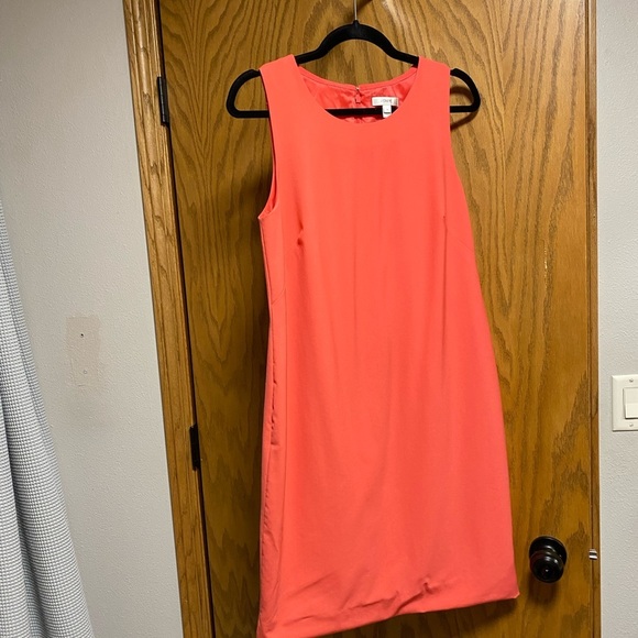 J CREW WOOL SALMON/CORAL BLEND LINED DRESS - SIZE 8 - Picture 1 of 7